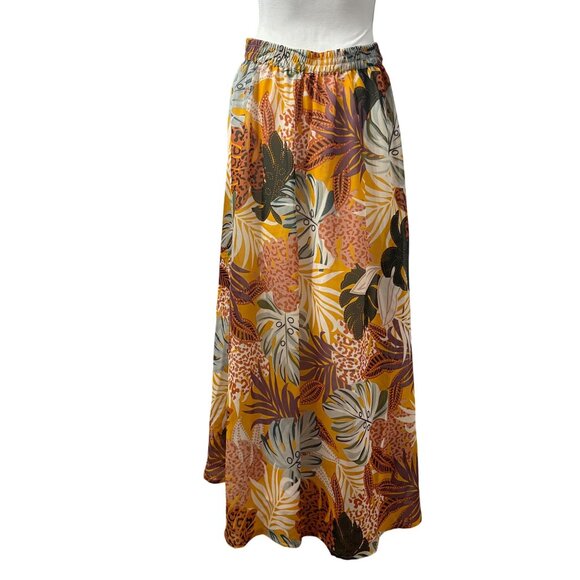 Mix Nouveau Womens Bohemian Tropical Maxi Skirt Elastic Waist Lightweight Size M - Picture 3 of 8